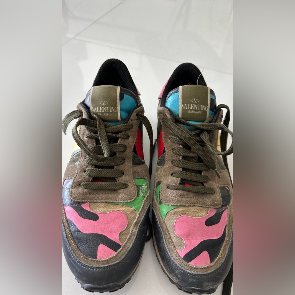 Valentino Garavani rockrunner sneakers,multicolor, size 39(8) used
